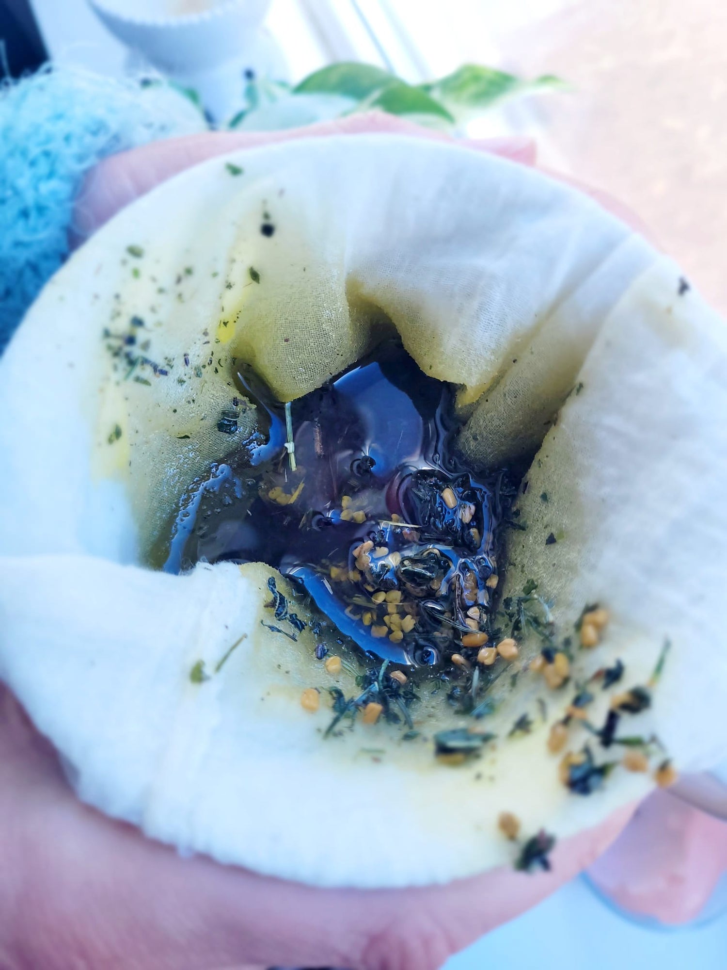 Botanical oil infusion, a key ingredient in Synergy Balm.